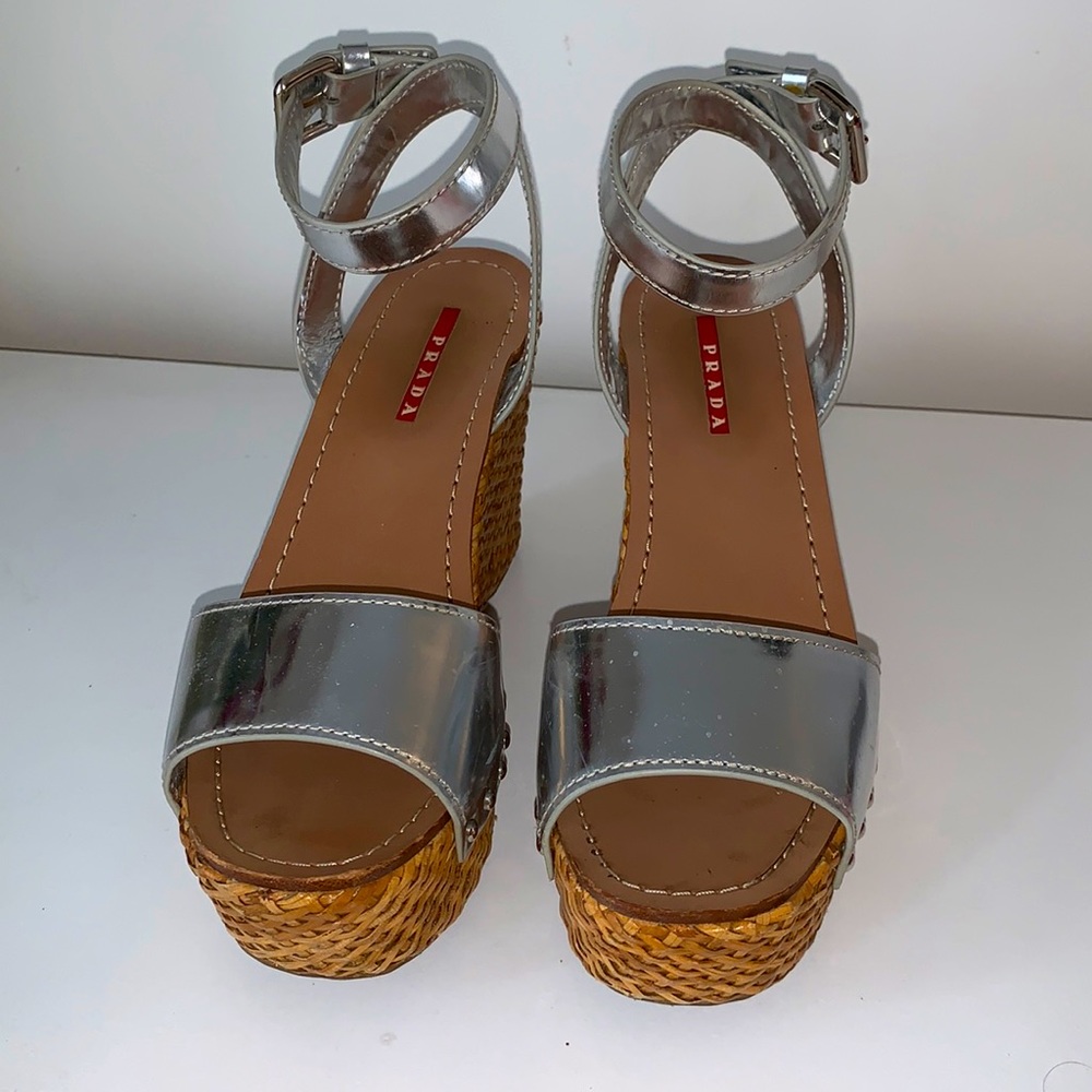 Authentic Prada 7.5 Wedges